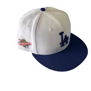 New Era 59Fifty Los Angeles LA Dodgers 1988 World Series Polyester Hat Cap 7 3/8